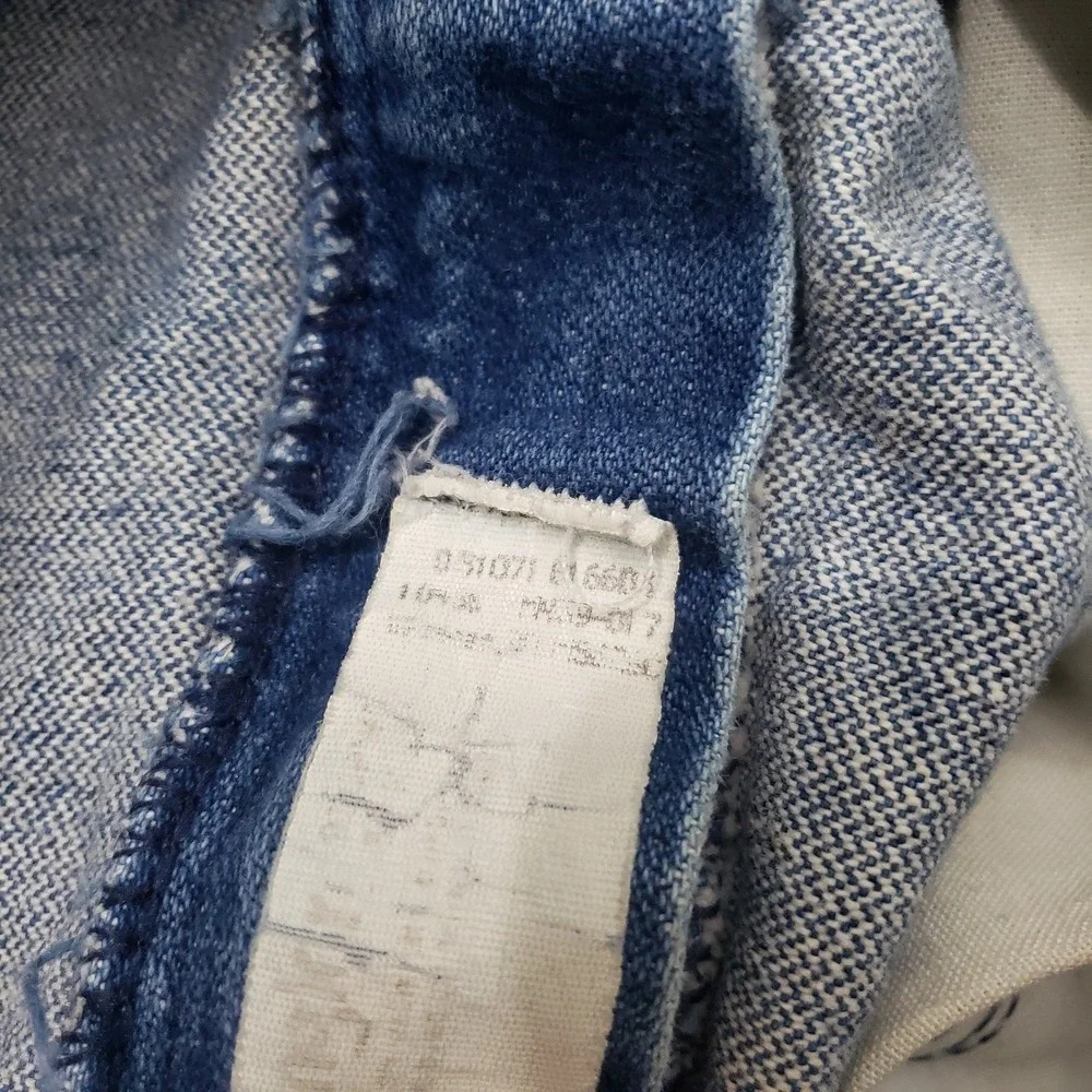 Vintage Wrangler Jeans Mens 30x28 Blue Workwear Whiskered Denim 13MWZ